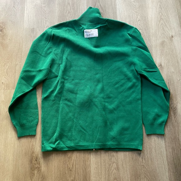 closed x Philouze green zip front oversized long sleeve knit jacket size - Picture 3 of 4